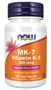 NOW MK-7 VITAMIN K-2 100MCG 60 VEG CAPS