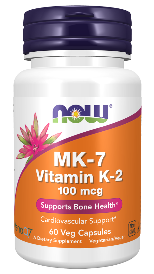 NOW MK-7 VITAMIN K-2 100MCG 60 VEG CAPS