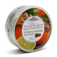 SIMPKINS SUGAR FREE CITRUS GINGER FRUIT DROPS 175G