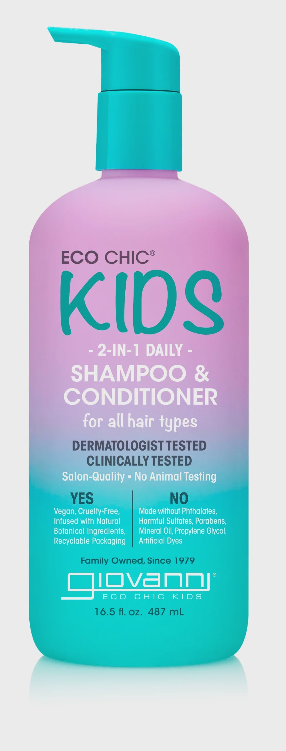 Eco Chic Kids 2-In-1 Daily Shampoo & Conditioner 487ml #39248