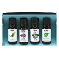 NOW  ESSENTIAL OILS  KIT LET THERE BE PEACE & QUIET RELAXING 4X 10ML