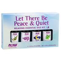 NOW  ESSENTIAL OILS  KIT LET THERE BE PEACE & QUIET RELAXING 4X 10ML
