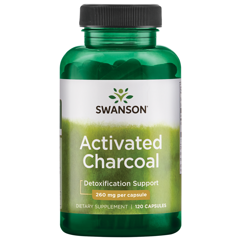 SWANSON ACTIVATED CHARCOAL 120 CAPS