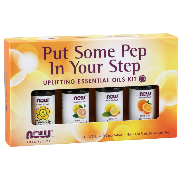 NOW ESSENTIAL OILS KIT UPLIFTING 4X 10ML