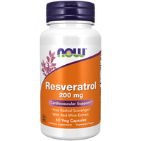 NOW RESVERATROL 200MG 60 VEG CAPS