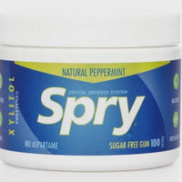 SPRY GUM PEPPERMINT SUGAR FREE 100 PIECES
