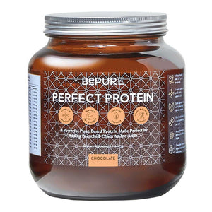BEPURE PERFECT PLANT PROTEIN CHOCOLATE GLASS JAR 600G DELETED