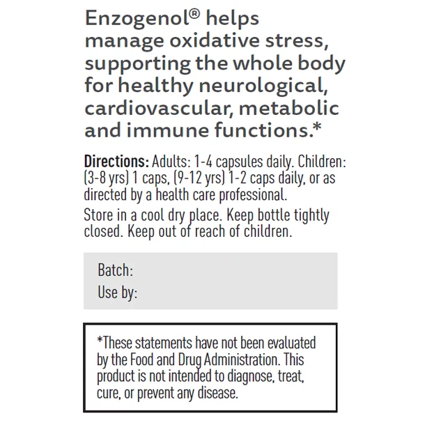 ENZO PROFESSIONAL ENZOGENOL 240MG 60 CAPS | Way of Life Health Store