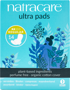 NATRACARE ULTRA PADS WITH WINGS 14S #30715