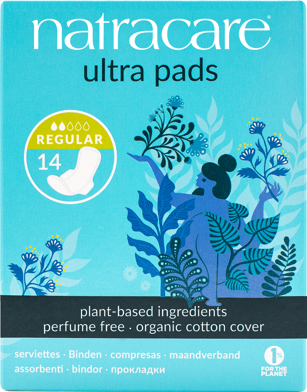 NATRACARE ULTRA PADS WITH WINGS 14S #30715
