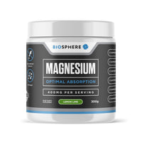 BIOSPHERE MAGNESIUM CITRATE, GLYCINATE CHELATE 300GMS LEMON LIME
