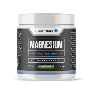 BIOSPHERE MAGNESIUM CITRATE, GLYCINATE CHELATE 300GMS LEMON LIME