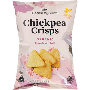 CERES ORGANICS CHICKPEA CRISPS HIMALAYAN SALT 100G #13006