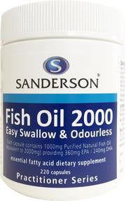 SANDERSON  FISH OIL 2000MG 220 CAPS
