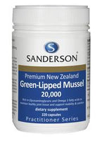 SANDERSON PREMIUM NEW ZEALAND GREEN-LIPPED MUSSEL 20,000 220CAPS