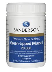 SANDERSON PREMIUM NEW ZEALAND GREEN-LIPPED MUSSEL 20,000 220CAPS