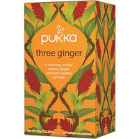 PUKKA THREE GINGER TEA 20 TEABAGS #11824