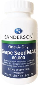 SANDERSON  GRAPE SEED MAX ONE-A-DAY 60,000 90 CAPS