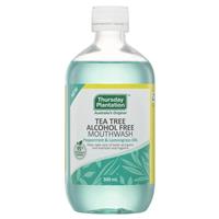 THURSDAY PLANTATION TEA TREE ALCOHOL FREE MOUTHWASH PEPPERMINT & LEMONGRASS 500ML