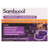 SAMBUCOL BLACK ELDERBERRY THROAT LOZENGE 20 LOZ