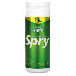 SPRY GUM SPEARMINT SUGAR FREE 100 PIECES