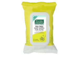 THURSDAY PLANTATION TEA TREE FACE WIPES FOR ACNE 25 WIPES