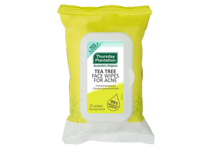 THURSDAY PLANTATION TEA TREE FACE WIPES FOR ACNE 25 WIPES