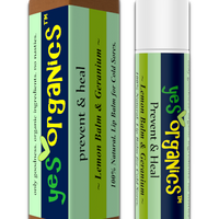 YES ORGANICS LIP BALM LEMON BALM & GERANIUM 4.25G