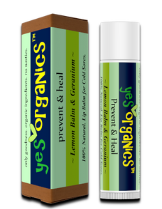 YES ORGANICS LIP BALM LEMON BALM & GERANIUM 4.25G