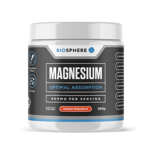 BIOSPHERE MAGNESIUM CITRATE,GLYCINATE CHELATE 300GMS  MANGO PINEAPPLE