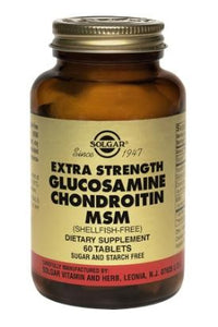 SOLGAR GLUCOSAMINE CHONDROITIN MSM (SHELLFISH FREE) 60 TABS