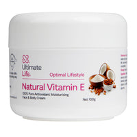 ULTIMATE LIFE NATURAL VITAMIN E WITH MSM CREAM 100GM POT