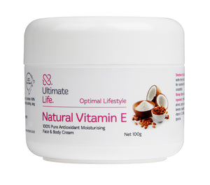 ULTIMATE LIFE NATURAL VITAMIN E WITH MSM CREAM 100GM POT