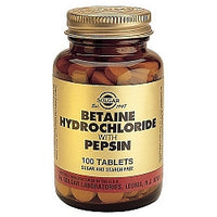 SOLGAR BETAINE HYDROCHLORIDE WITH PEPSIN 100 TABS